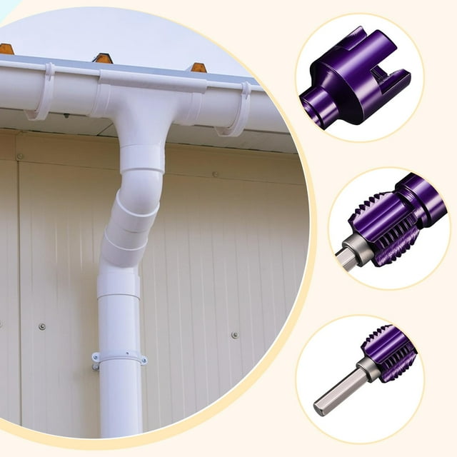DYNWAVECA Outil de Coupe de Tube, Enfileur de Tube Interne Externe, Kit d'Enfilement pour Réparation de Bâtiment Cuisine 4 Points