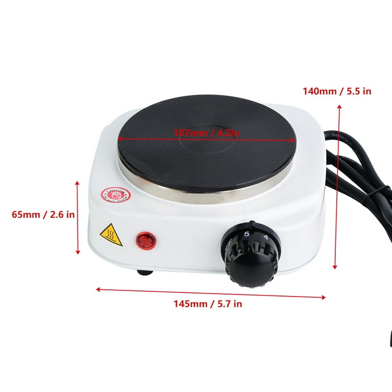  Silver,Black Small Hot Plate,Hot Plate Electric Stove, Portable  500W Electric Mini Stove Hot Plate Multifunction Home Heater Portable  Single Burner for Milk Water Coffee Heating (US Plug 110V): Home & Kitchen