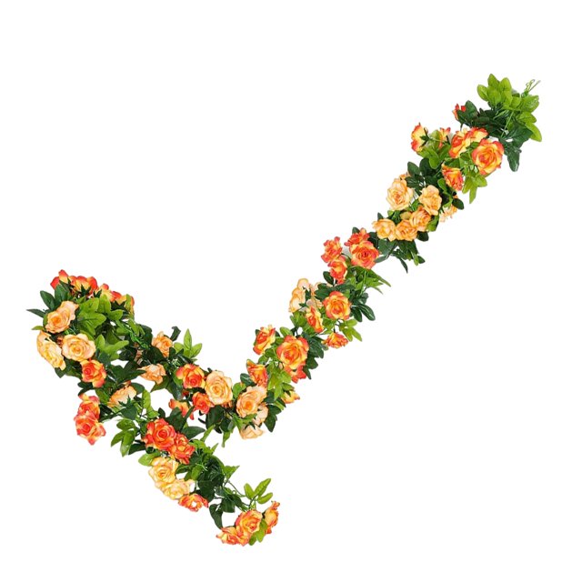 Flores artificiales Ounissouiy de glicina para decoración de bodas y fiestas Naranja Type3 NO3