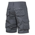 thumbnail image 5 of Lovskoo Cargo Shorts for Men Trendy Sports Multi Pockets Casual Summer Solid Color Zipper Shorts Dark Gray, 5 of 6
