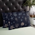 thumbnail image 4 of Navy Blue Coastal Throw Pillow Covers, Nautical Summer Beach Sea Turtle Starfish Soft Breathable Pillow Cases with Zipper for Sleeping, Body Pillowcases for Couch Bed Sofa Chair 24x36 Inches, 4 of 6
