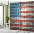 thumbnail image 5 of Ambesonne Antique Shower Curtain, National July, 69"Wx84"L, Blue Red White, 5 of 5