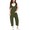 Army Green, variant on Kiijoy Toddler Girls V Neck Sleeveless Romper Solid Relaxed Fit Suspender Jumpsuit, Sizes 4-5