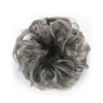 thumbnail image 2 of Trayknick Chignon en Fibre Synthétique Bouclée Fausse Extension de Cheveux Chignon Perruque Postiche pour Femmes Gris Foncé, 2 of 13