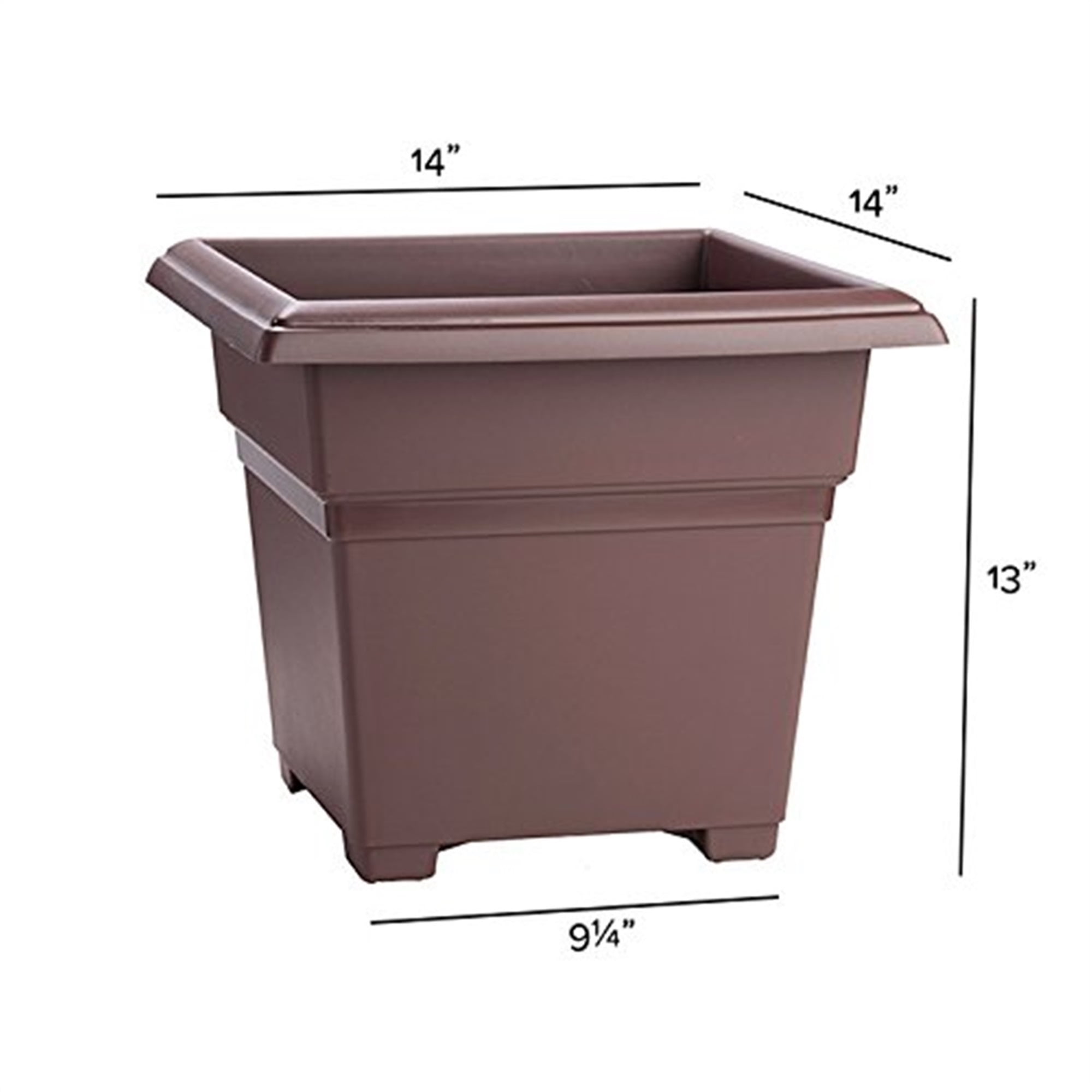 Root & Vessel Countryside Tub Planter, Brown, 14"