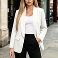 thumbnail image 2 of CHGBMOK Plus Size Blazers for Women Business Casual Long Sleeve Suit Jacket Lapel Open Front Work Blazer with Pocket, 2 of 5