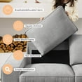 thumbnail image 5 of 88.58" Modern loveseat Sofas Living Room,Couches Love Seat with Wood Frame for Bedroom, Office, Apartment, Dorm, Studio /Easy, Tool-Free Assembly（Light Grey）, 5 of 6