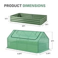 thumbnail image 5 of Aoodor 6x3x3 ft Raised Garden Metal Bed Mini Greenhouse Kit with 2 Roll-up Zipper Doors, for Vegetables Herbs and Flowers, 5 of 10
