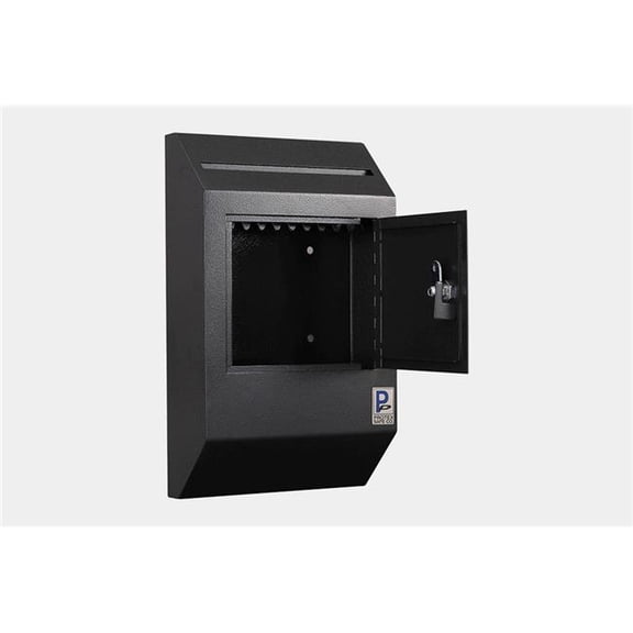 Letter Size Wall Drop Box Security Safe Locker with Electronic Lock, Black