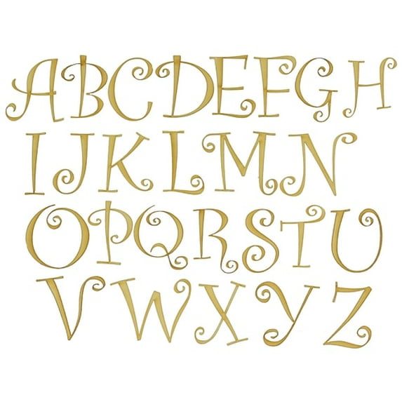 1 Set, 10 Inch X 1/8 Inch "A - Z" Wood Letters In The Curlz Font For Art & Craft Project, Made in USA