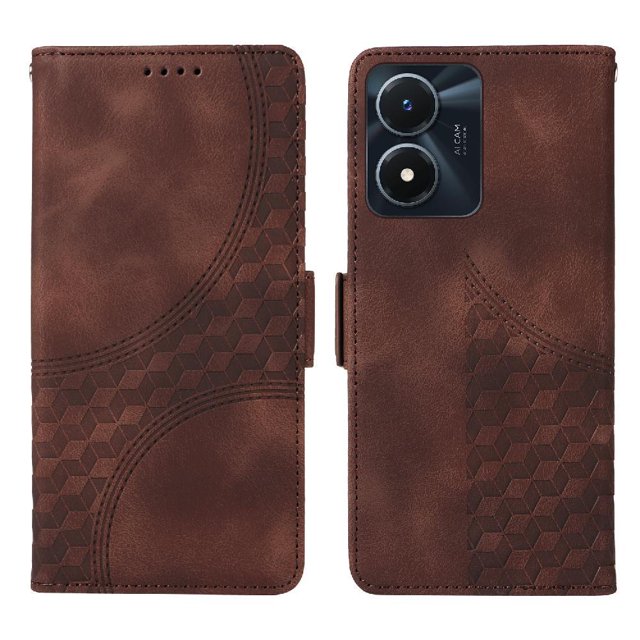 Funda GANGXUN para Vivo Y16 4G con diseño acolchado elegante, cuero PU, protección total y ajuste preciso