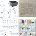thumbnail image 2 of 80 Piezas Surtido Ganchos para Tablero Perforado, Kit Organizador Almacenamiento Accesorios Resistentes, para Organizar Diversas Herramientas (80), 2 of 4