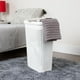 thumbnail image 2 of Cesta para ropa Mind Reader, 40 L, delgada, con tapa de plástico, color blanco, 2 of 7