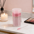 thumbnail image 6 of RAGUPEL 2026 New 200 Pcs Disposable Mascara Wands for Salon,Home,Travel Crystal Eyebrow Spoolies Brush for Eyelash Extensions, Pink Lash Brushes with Container, 6 of 7