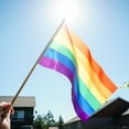 thumbnail image 5 of In the Breeze 3689 — 12 Piece Rainbow Stick Flag, 12" x 18" — Hand-Held Flag on Stick — Pride Flag, 5 of 5