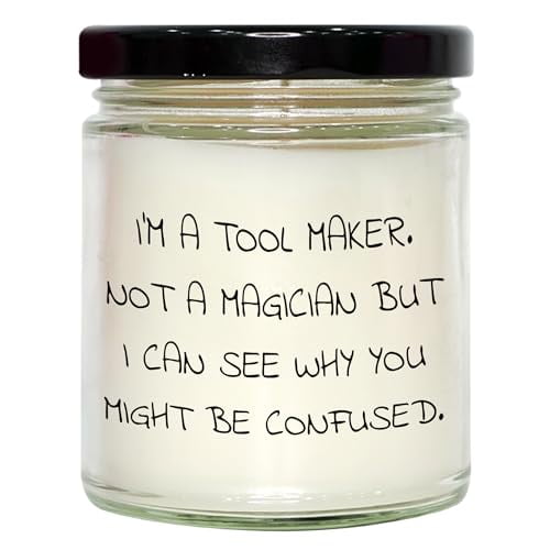 Gifts from Tool Makers: Funny Vanilla Soy Candle, 9oz, Graduation Gifts for Tool Maker Students, Unique Incentive Gifts for Them to Remember