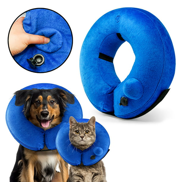 Protective Self Inflatable Collar Soft Cone After Surgery Recovery For Pets Dogs Cats A M Walmart Com Walmart Com