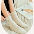 thumbnail image 6 of FAZVAOO Fuzzy Socks for Women Crew Fleece Warm Sleep Socks Beige, 6 of 6