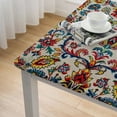 thumbnail image 5 of WYYP Flower Pattern Square Fitted Table Cloths 100% Polyester Fiber 46*46, 5 of 8