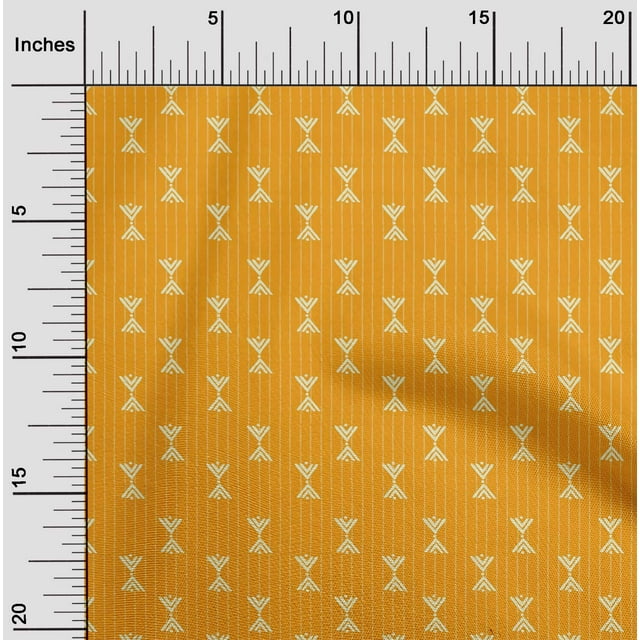 oneOone Cotton Poplin Fabric Stripe & Arrow Block Print Sewing Fabric BTY 56 Inch Wide