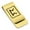 Gold, variant on Stainless Steel Elder Futhark Perdhro Rune Classic Slim Money Clip Credit Card Holder