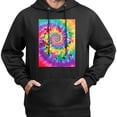 thumbnail image 3 of Sudadera con capucha y estampado de animales de dibujos animados estilo tie-dye, 52% algodón, 48% poliéster, para hombre y mujer, 3 of 5