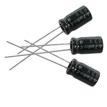 10 Pcs 63V 47uF 105C Radial Electrolytic Capacitor 6x11