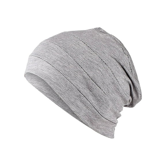 XDIAHBPL Turbans For Women Solid Cotton Pullover Head Hat Sleeping Hat Chemotherapy Hat Bottom Hat Muslim Hat Gray