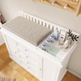 thumbnail image 5 of WIAWG Nursery Dresser with Changing Table Top, 46" W Baby Dresser with 2 Drawers,White, 5 of 8