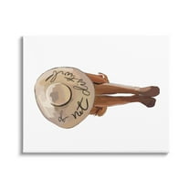 Stupell Industries Do Not Disturb Beach Woman Relaxing Sun Hat Graphic Art Gallery Wrapped Canvas Print Wall Art, Design by Amelia Noyes