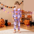 thumbnail image 5 of Shakumy Girls Boys Halloween Pajamas 2 Piece Graphic Long Sleeve Long Pants Pajama Set Kids Cute Pj Soft Holiday Sleepwear, 5 of 9