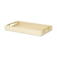 thumbnail image 6 of Contemporary Home Living Fish Scale Pattern Rectangular Serving Tray - 15.75" - Beige and Gold, 6 of 9