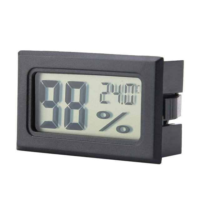 Digital Temperature Humidity Meter for Reptile Vivariums, Sheds, Greenhouse and Grow Room Crawler Electronic Hygrometer with Probe, Accurate Measurement, Compact Size