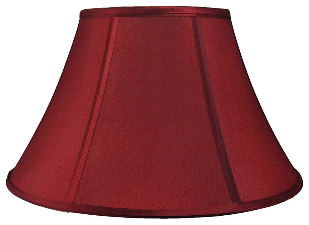 Urbanest Bell Lamp Shade, Faux Silk, 6x12x8", Burgundy