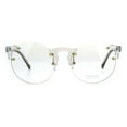 thumbnail image 2 of Unique Rimless Round Circle Clear Lens Eye Glasses Grey, 2 of 4