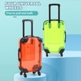 thumbnail image 3 of NIBOLOG Kids Mini Luggage Toy - Retractable Handle Large Capacity Transparent Spinner Suitcase, 3 of 8