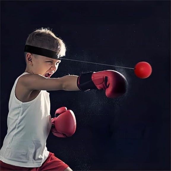 Yeeaulpa Boxing Reflex Ball, with Headgear and Reflective Elastic line, for strengthening The Body and Exercising Reaction Ability, Suitable for Teenagers