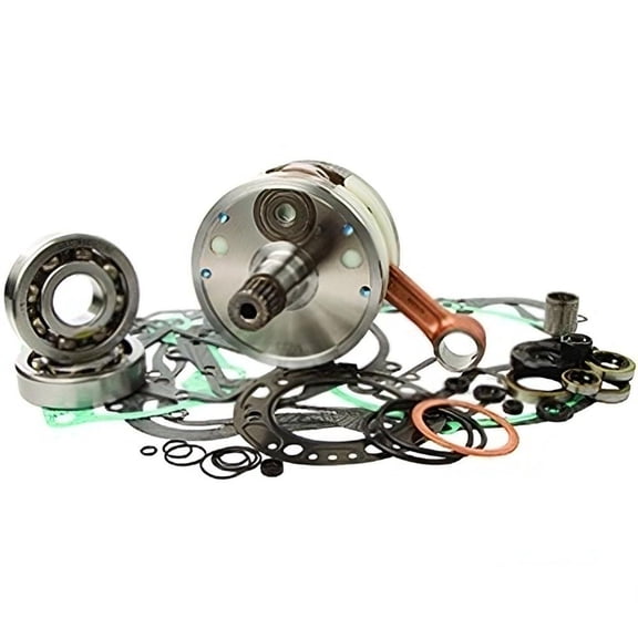 Bottom End Crankshaft Rebuild Kit Compatible with 2002-2003 Kawasaki KX250 249cc 2-Stroke 66.4mm Bore Main Bearings Oil Seals Gasket Set 130311365