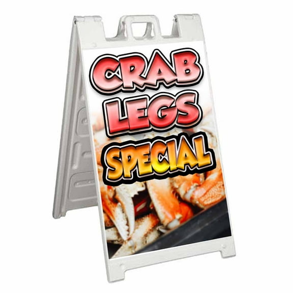Crab Legs Special (24" X 36") Standard A-Frame Signicade, Includes Decal Applied To Stand