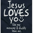 thumbnail image 2 of Jesus Loves You Christian Religious Romper Boys or Girls Infant Baby Brisco Brands NB, 2 of 6