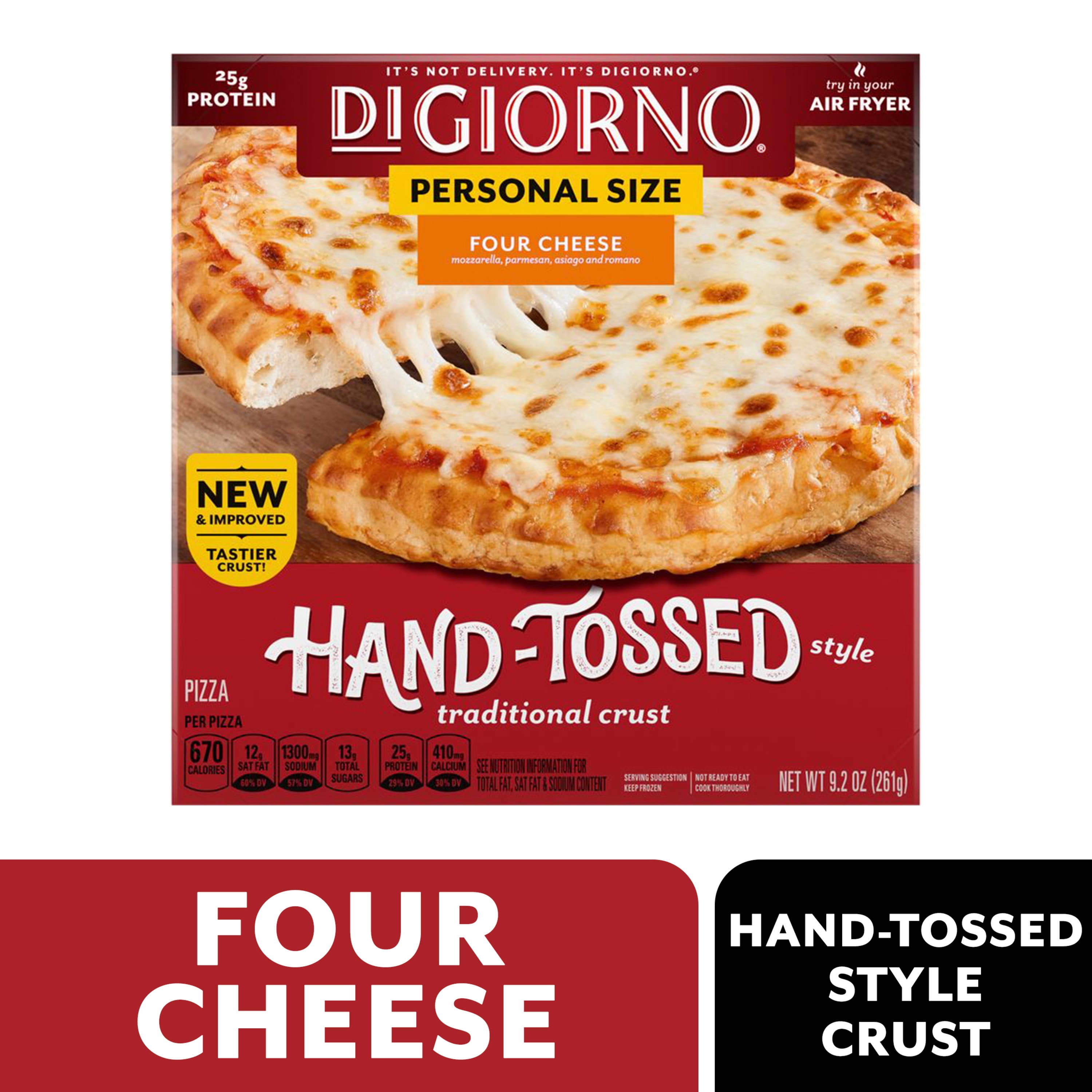 DiGiorno Four Cheese, Mini Hand Tossed Pizza, 9.2 oz (Frozen)