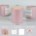 thumbnail image 3 of Frascos para velas Creahaus de vidrio rosa de 10 oz, paquete de 16 con tapas, 3 of 6