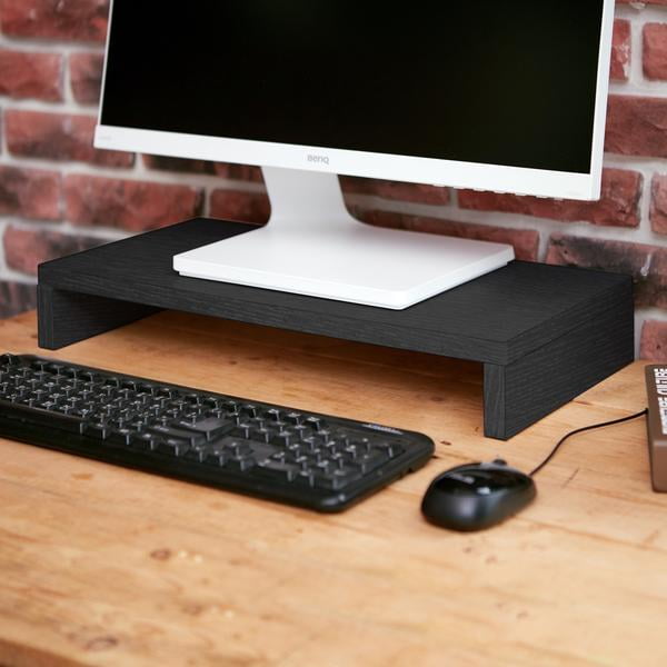 Way Basics Eco Stackable Desk Organizer and Monitor Stand, Black
