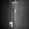 thumbnail image 2 of Zovajonia Shower System 16 Inches Shower Faucet Set, Rain Shower Head with Handheld Spray Bathroom Wall Mount Shower Fixtures Polished Chrome, 2 of 9