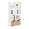 thumbnail image 4 of Furinno CUBICLE Book Shelf, 8-Cube Bookshelf, Extra Thick Frame Horizontally & Vertically Reversible Bookcase with Open Back, 14.6 x 30 x 58, for Living Room, Bedroom, Home Office, White, 4 of 6