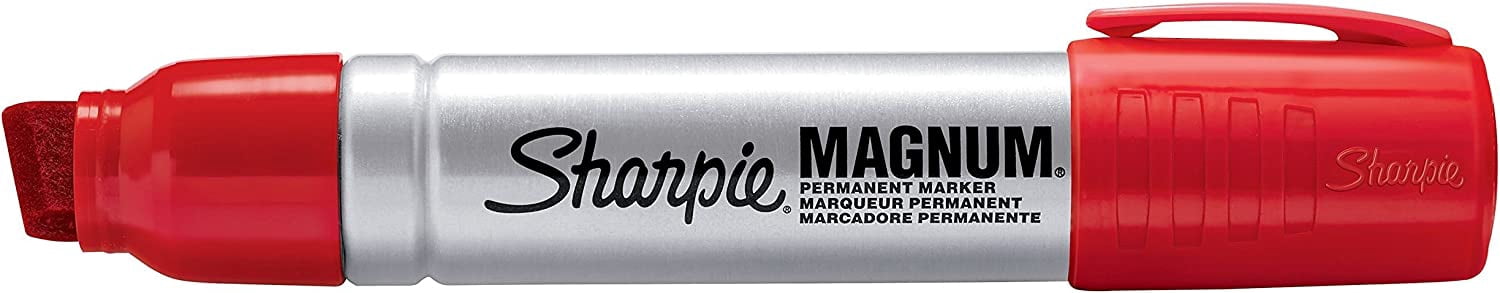 Sharpie Magnum Permanent Marker, Red - Pack of 12