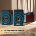 thumbnail image 3 of Tocadiscos de vinilo LoopTone 10 en 1 Bluetooth de 3 velocidades plateado, 3 of 6