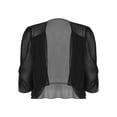 thumbnail image 4 of YUUMIN Cardigan Jacket for Women Chiffon Half Sleeve Shrug Bolero Evening Party Dress Accessory Black 4XL, 4 of 6