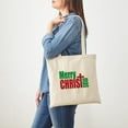 thumbnail image 5 of CafePress - Merry Christmas - Unisex Canvas Tote Bag, Beige, 1-Piece, 5 of 8