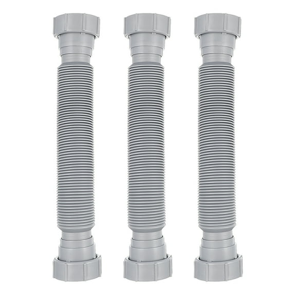 Expandable Flexible Sink Drain Pipe - Leak-Proof Double-Headed Extension Hose for Kitchen, Bathroom, and RV Use, 3 Pieces